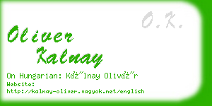 oliver kalnay business card